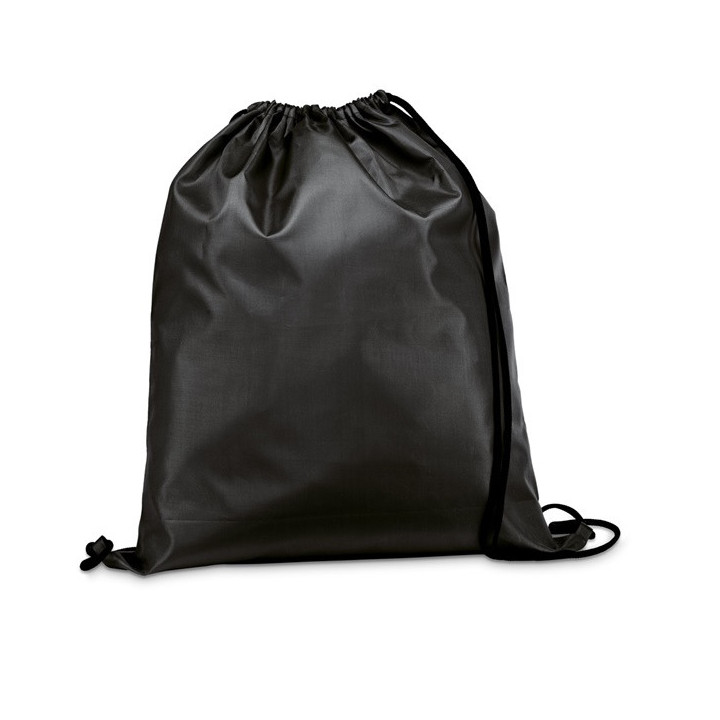 CARNABY. Saco tipo mochila em 210D com cordões em preto