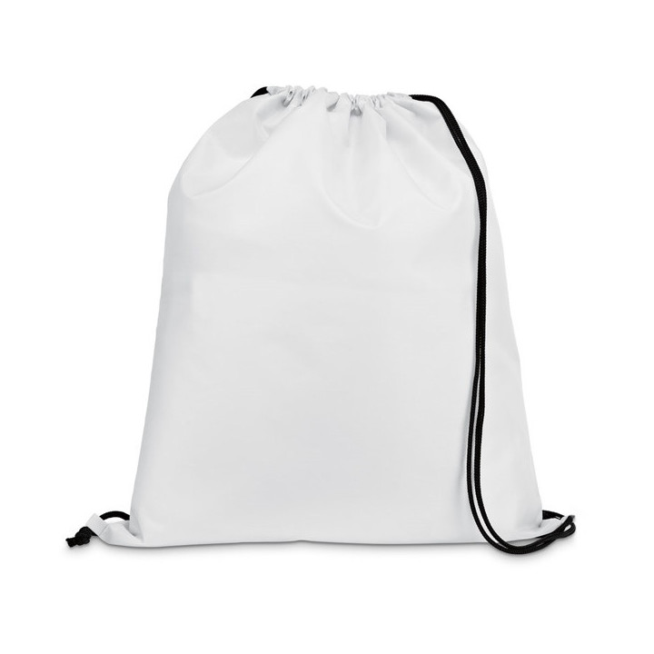 CARNABY. Saco tipo mochila em 210D com cordões em preto