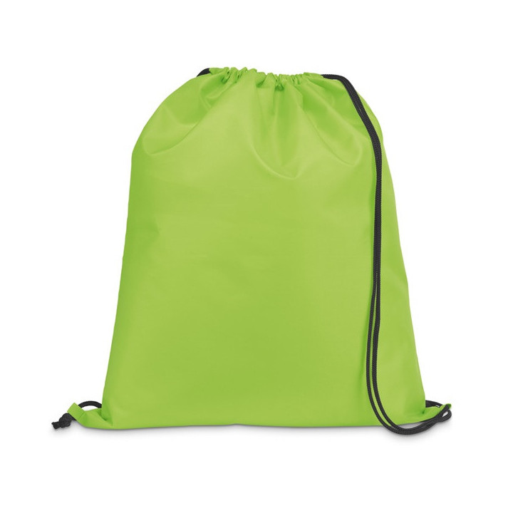 CARNABY. Saco tipo mochila em 210D com cordões em preto