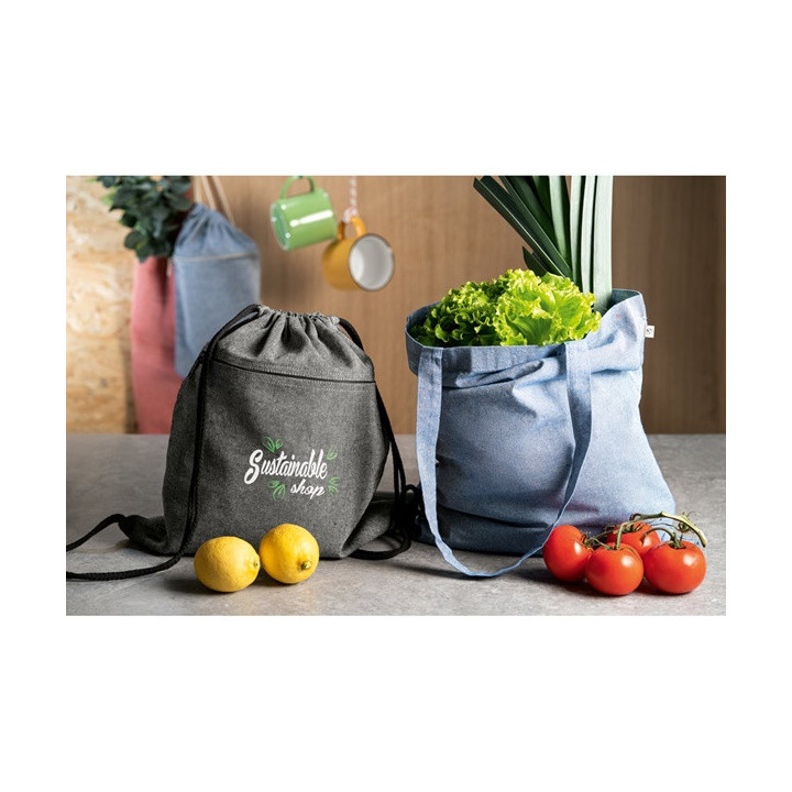 RYNEK. Saco com algodão reciclado (70%) e poliéster (30% rPET) (140 g/m²)