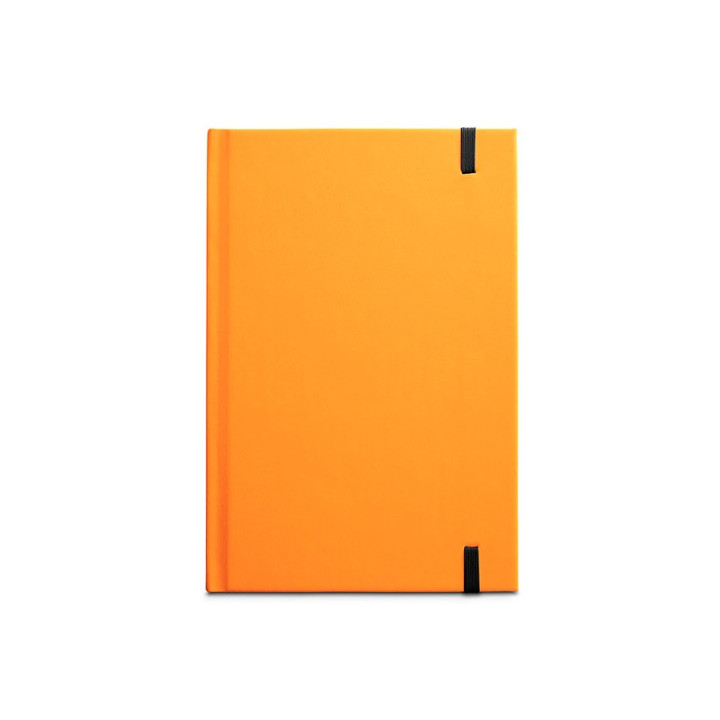 WATTERS. Bloco de notas A5 em PU fluorescente com folhas pautadas