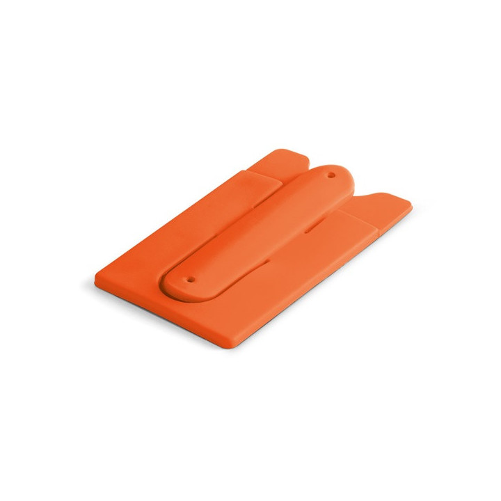 CARVER. Porta-cartões e suporte para smartphone em silicone