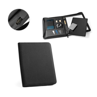 EMERGE FOLDER. Pasta A4 em poliéster reciclado (100% rPET) 300D com fecho
