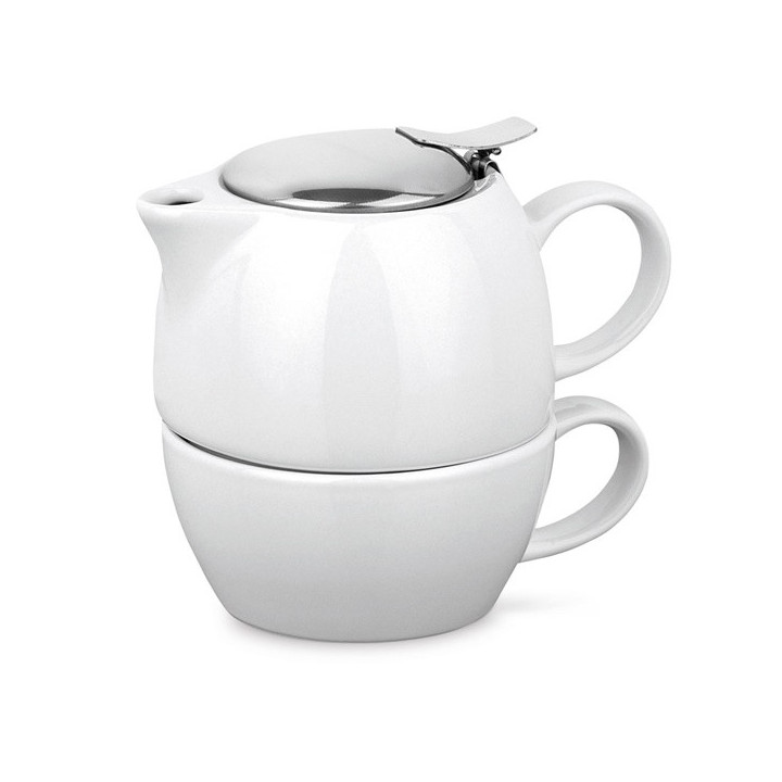 COLE. Conjunto de chá em Porcelana 2 em 1