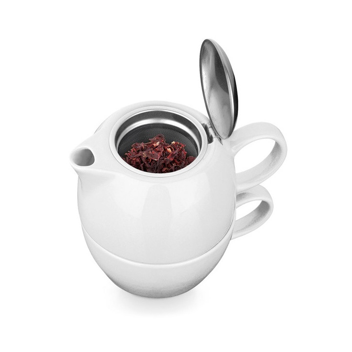 COLE. Conjunto de chá em Porcelana 2 em 1