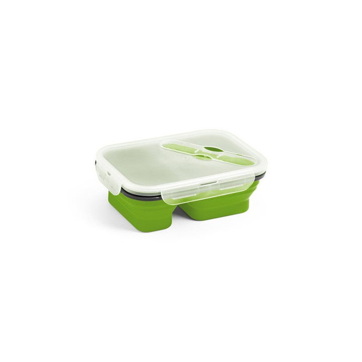 DILL. Lancheira. Caixa hermética retrátil em silicone e PP (480 e 760 mL)