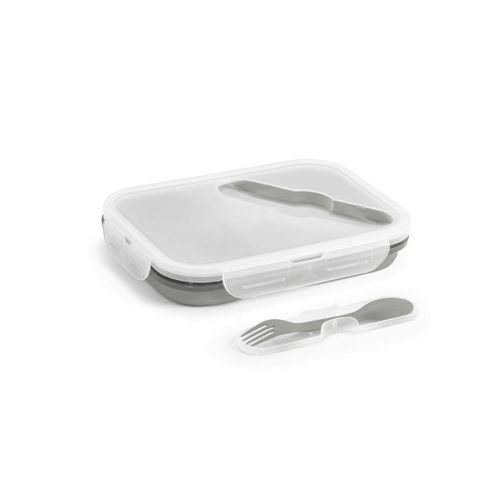 DILL. Lancheira. Caixa hermética retrátil em silicone e PP (480 e 760 mL)