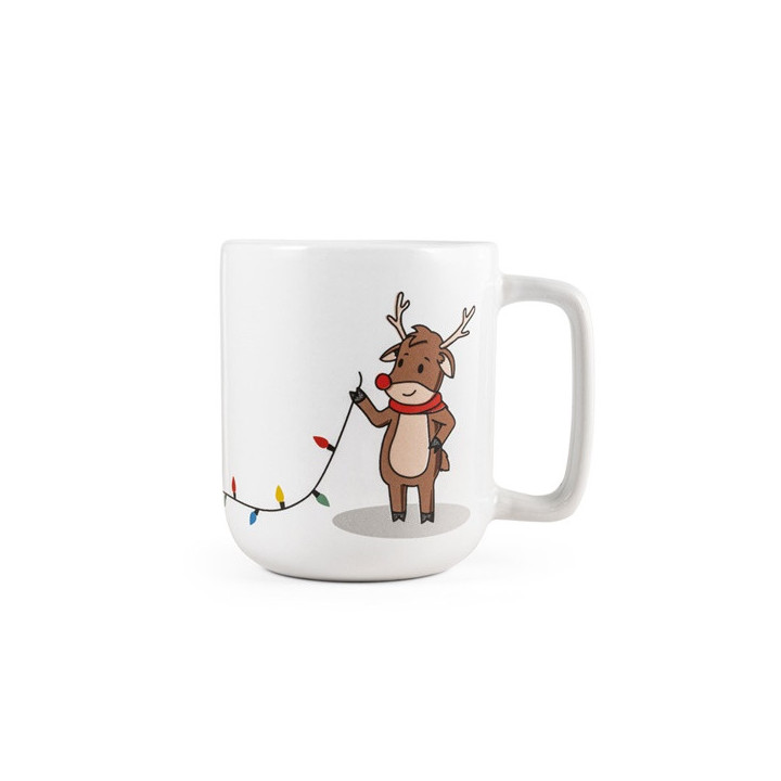 REINDEER. Caneca com impressão natalícia 330 mL