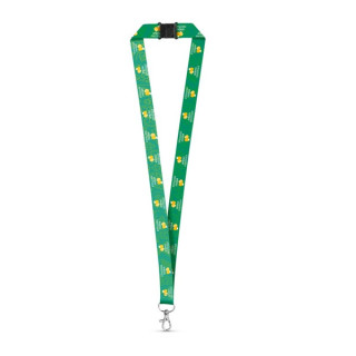 DOVER. Lanyard para sublimação em poliéster reciclado (100% rPET) com mosquetão