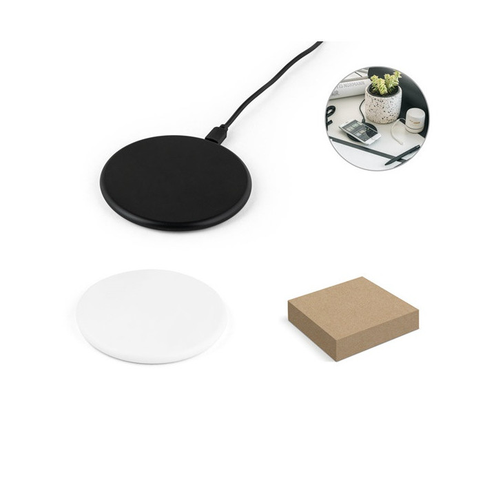 SOVERY. Carregador wireless super rápido 10W em ABS reciclado (100% rABS)