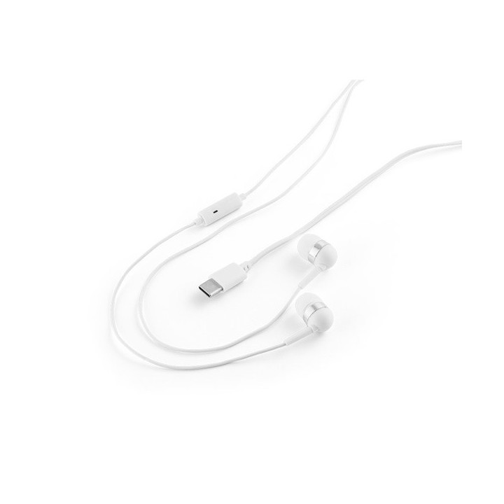 PRESLEY. Auriculares com cabo USB-C 1.2 m e microfone incorporado em ABS