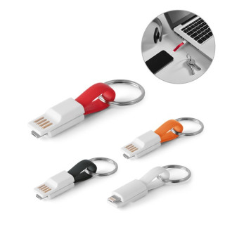 RIEMANN. Cabo USB com conetor 2 em 1 em ABS e PVC