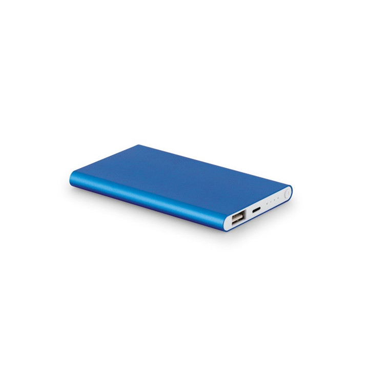MARCET. Power bank slim 4'000 mAh em alumínio reciclado (100% rAL) e ABS reciclado (100% rABS)