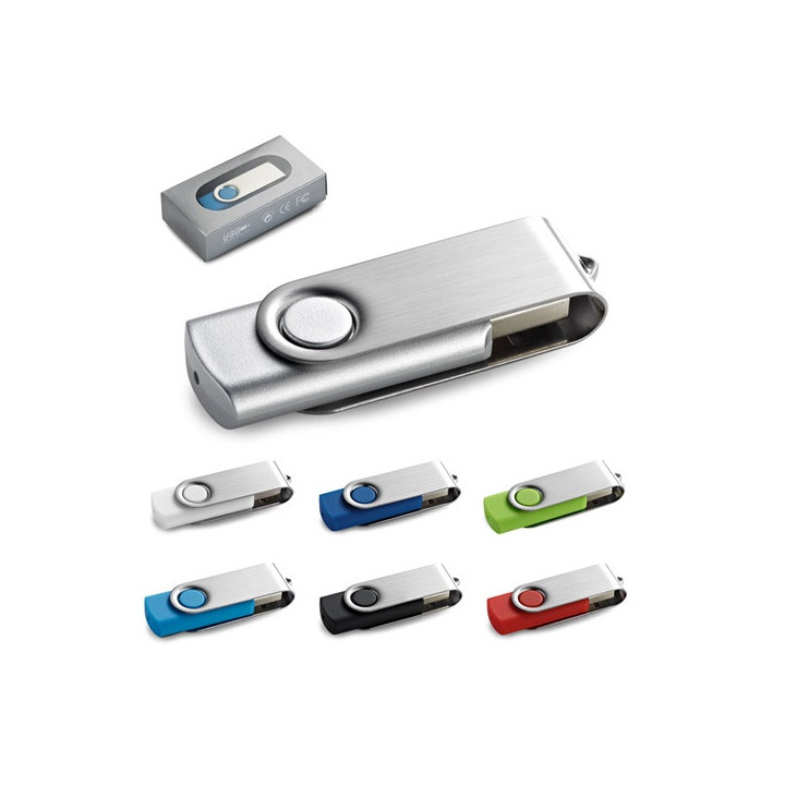 CLAUDIUS 4GB. Pen Drive USB de 4 GB com clipe em metal