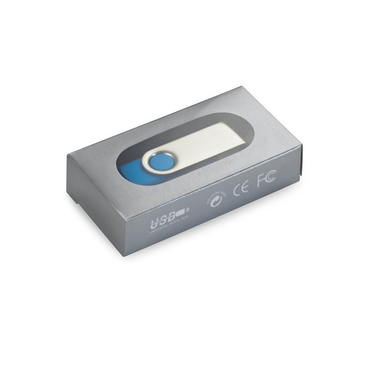 CLAUDIUS 8GB. Pen Drive USB de 8 GB com clipe em metal