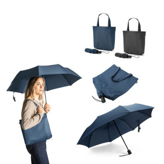 SKYLAR. Guarda-Chuva 2 em 1 com saco de compras em poliéster reciclado incluído