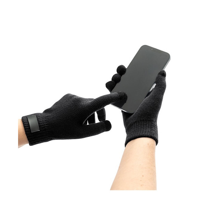 BURROW. Luvas em poliéster reciclado (100% rPET), com pontas touch