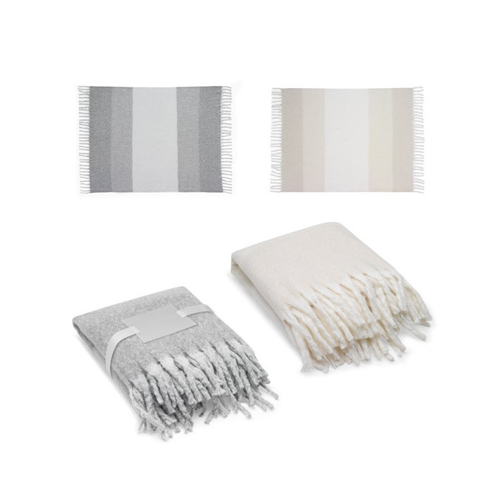 COMFY. Manta em poliéster reciclado (100% rPET)(300 g/m²), com uma sensação de toque "mohair"