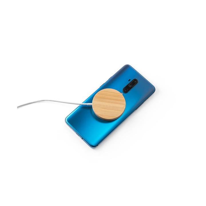 DAIMLER. Carregador magnético wireless super rápido 15W em bambu