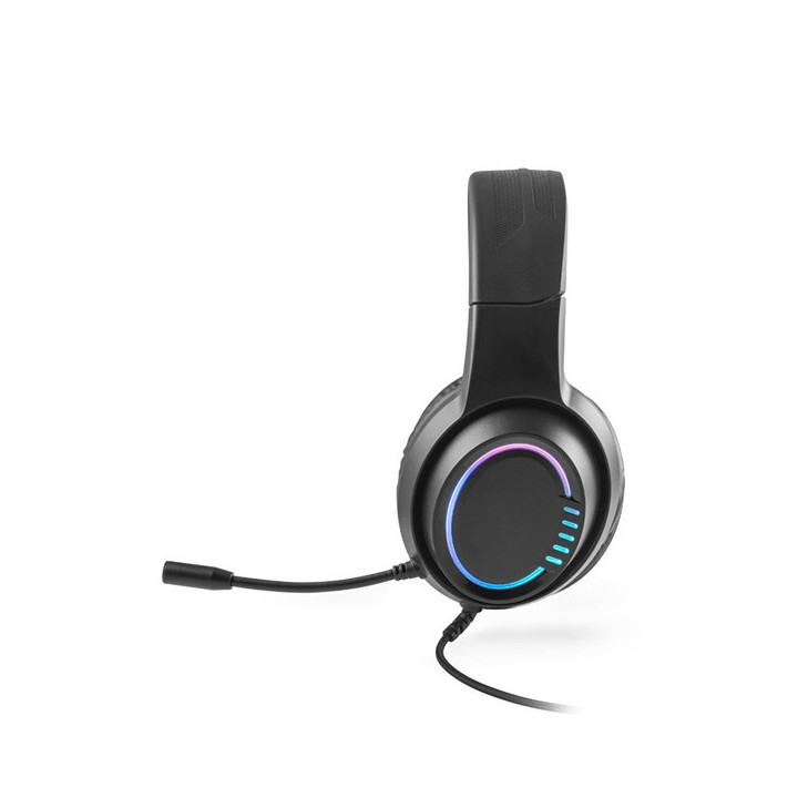 Thorne Headset RGB. Auscultadores gaming com cabo 2m, microfone e luzes LED RGB em ABS