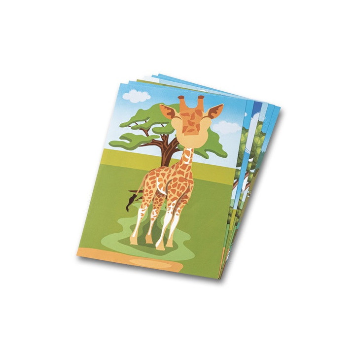 MADAGASCAR. Jogo de autocolantes composto por seis folhas
