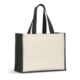 HELSINQUE COLOUR. Saco em canvas (320 g/m²), com fundo e laterais em juta laminada (350 g/m²) coloridos