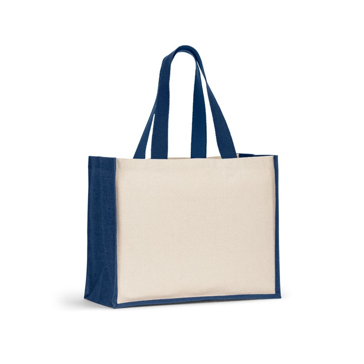 HELSINQUE COLOUR. Saco em canvas (320 g/m²), com fundo e laterais em juta laminada (350 g/m²) coloridos