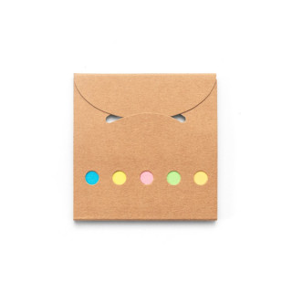 AINSLEY. Conjunto 2 em 1 para escritório, em papel 100% reciclado, com 6 blocos de notas adesivas