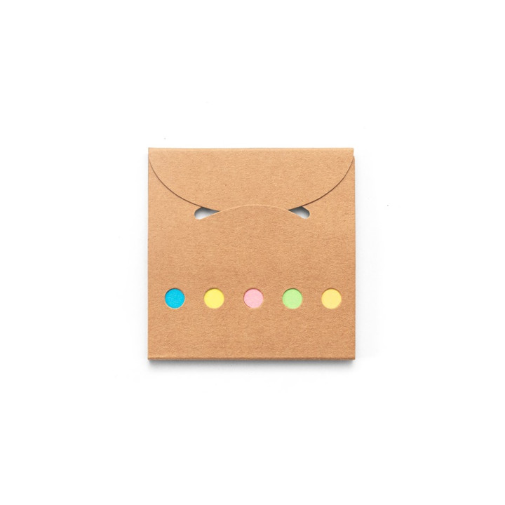 AINSLEY. Conjunto 2 em 1 para escritório, em papel 100% reciclado, com 6 blocos de notas adesivas