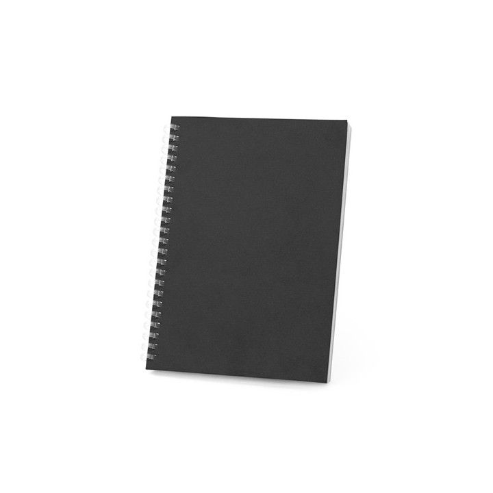 SCHILLER. Bloco de notas A5 com capa flexível, feito de papel 100% reciclado