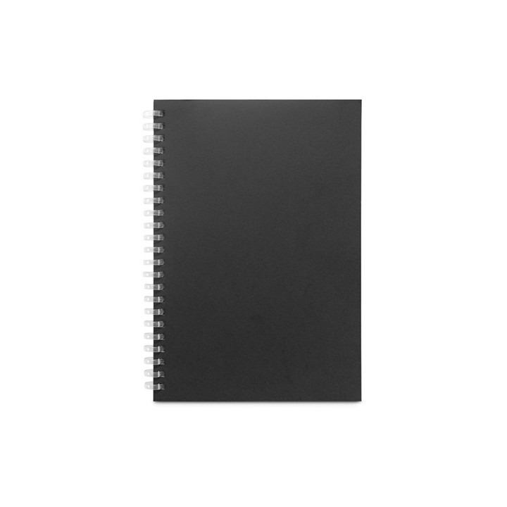 SCHILLER. Bloco de notas A5 com capa flexível, feito de papel 100% reciclado
