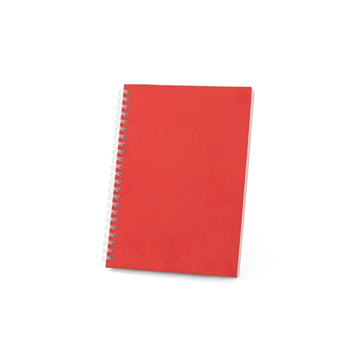 SCHILLER. Bloco de notas A5 com capa flexível, feito de papel 100% reciclado
