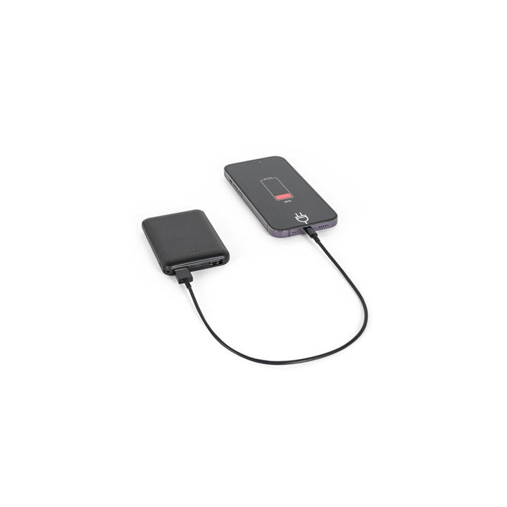 LEAKEY 5. Power bank 5'000 mAh em ABS reciclado (100% rABS)