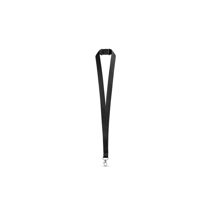 LEEDS. Lanyard em poliéster com fecho de segurança