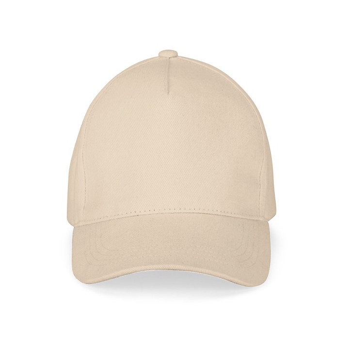 ASHTON. Boné 100% algodão escovado (260 g/m²) com 5 painéis