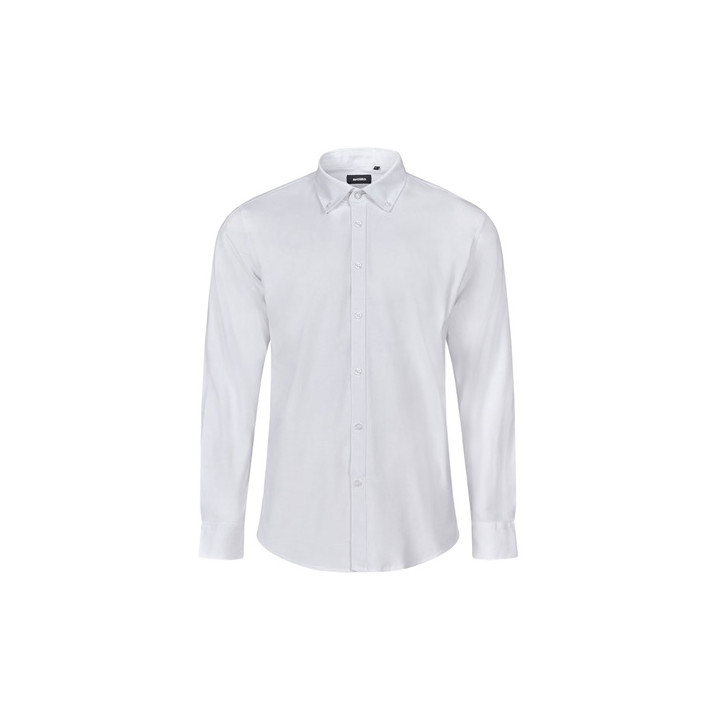VL PRITHVI MAN. Camisa Oxford (180 g/m²) para homem em algodão (50%), poliéster (45%) e elastano (5%)