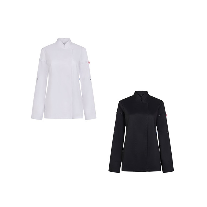 VL THOTH. Jaleca de cozinha (190 g/m²) para mulher, em algdão (35%) e poliéster reciclado (65%)