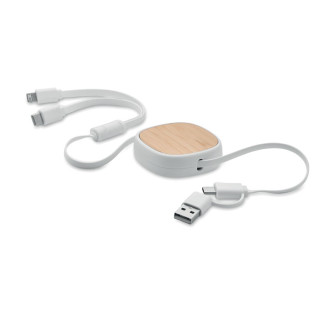 Cabo USB carregamento retrátil
