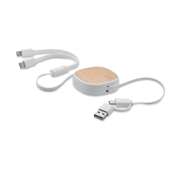 Cabo USB carregamento retrátil