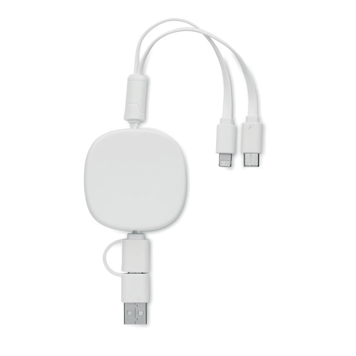 Cabo USB carregamento retrátil