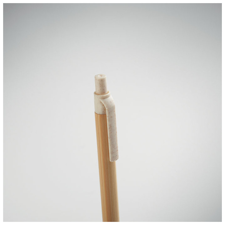 Caneta de pressão em bambu