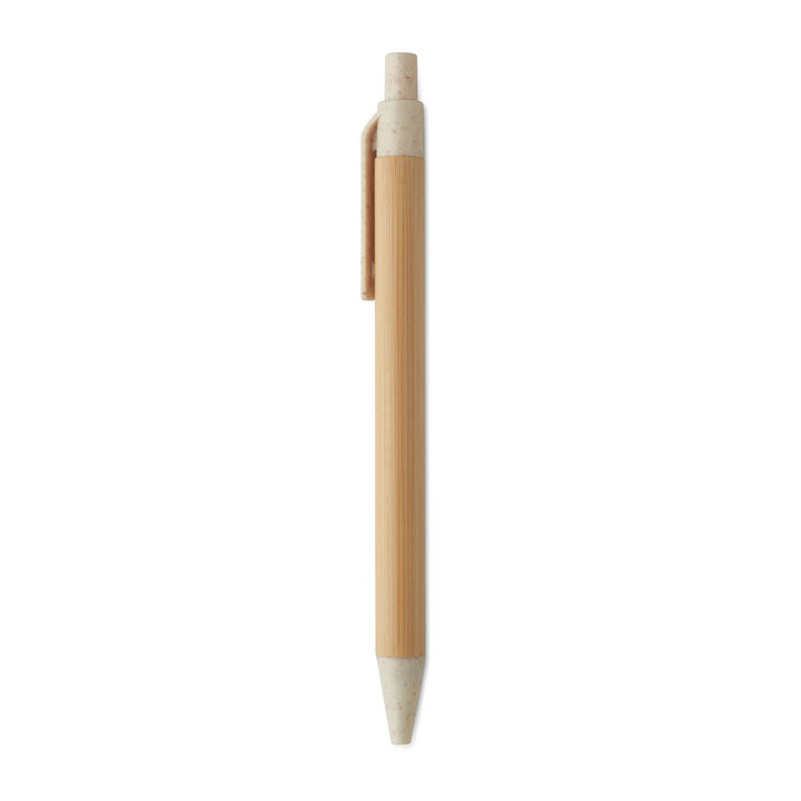 Caneta de pressão em bambu