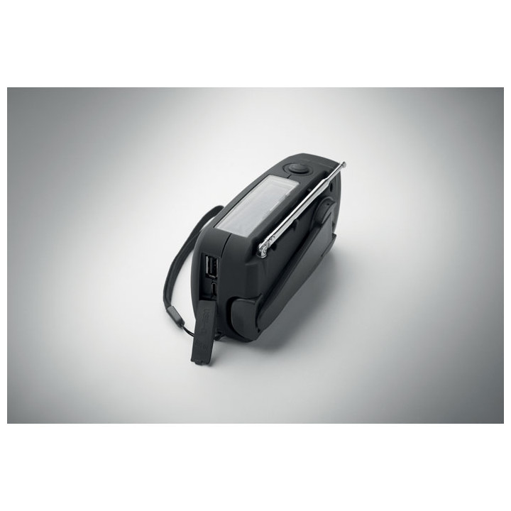 Rádio portátil lanterna LED