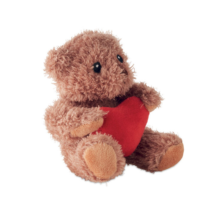 Urso de peluche com coração