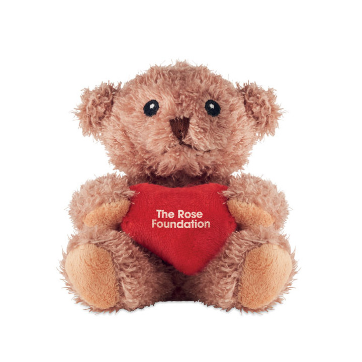 Urso de peluche com coração