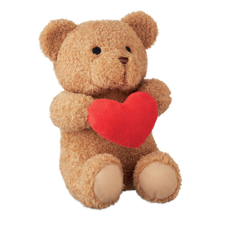 Urso de peluche com coração