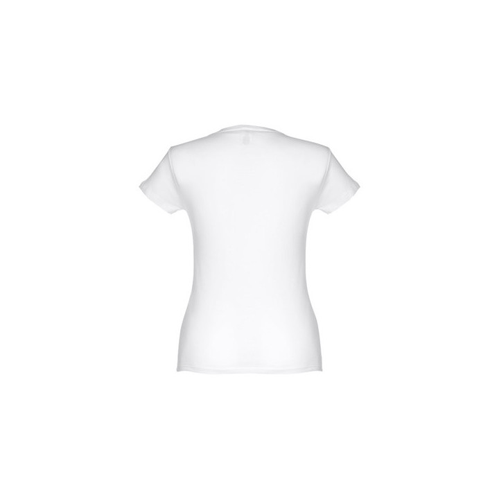 THC SOFIA WH. T-shirt cintada para senhora em algodão. Cor branca