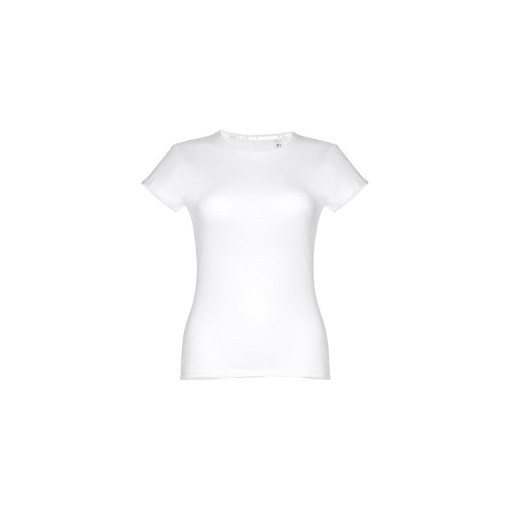 THC SOFIA WH. T-shirt cintada para senhora em algodão. Cor branca