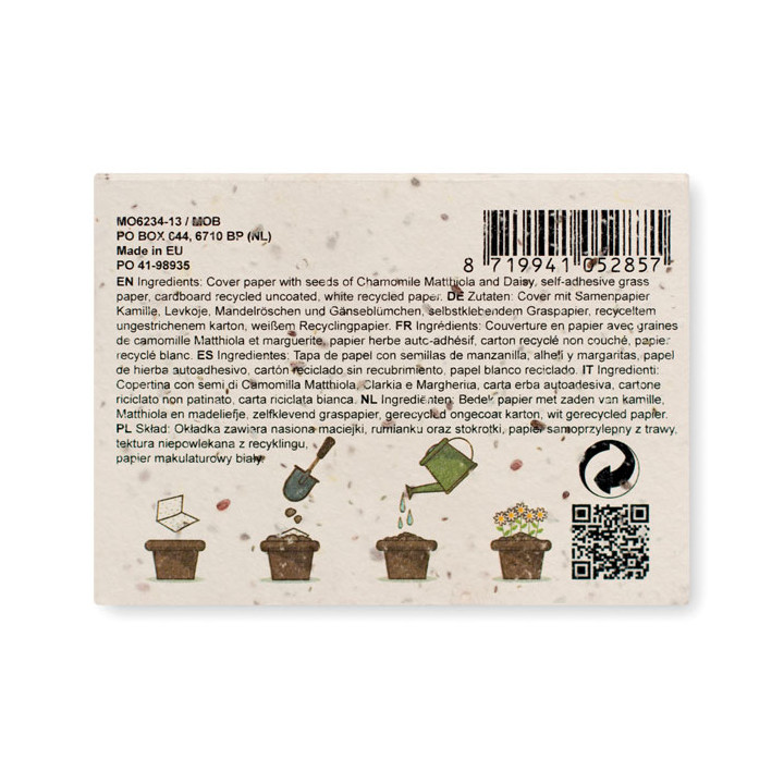 Bloco notas papel sem. herb.