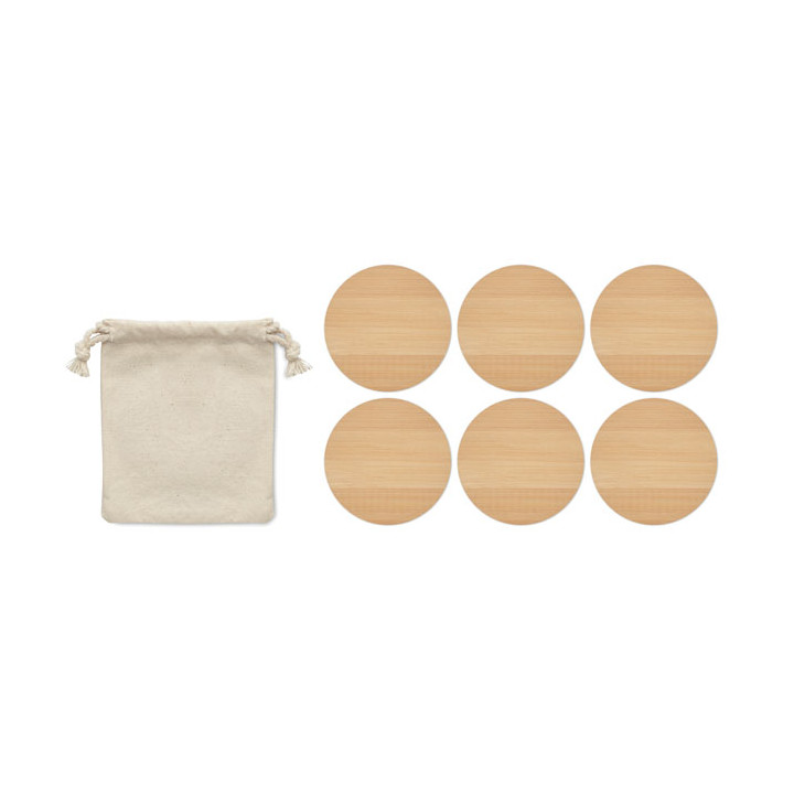 Conjunto de 6 bases para copos